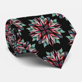 Cravate Poinsettia Noël Floral Élégant Motif