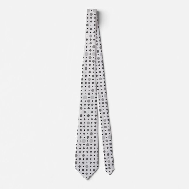 Cravate Point Polka 01.Gris OffBlanc BG (Devant)