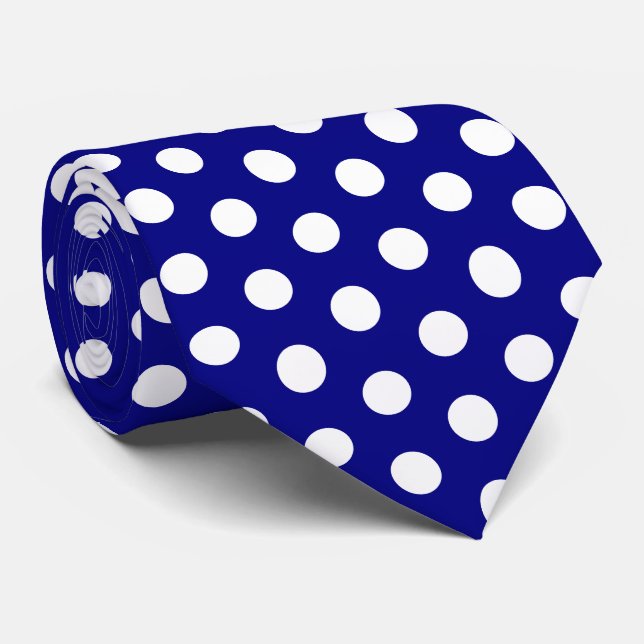 Cravate Point Polka de la Marine (Roulé)