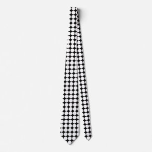Cravate Points blancs minimaux sur fond noir uni
