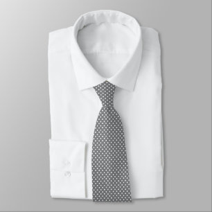 Cravate Points blancs sur gris