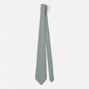 Cravate Points de polka Vert menthe et gris clair Motif po
