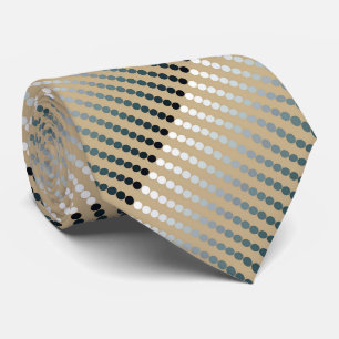 Cravate Points de satin - taupe et gris d'étain