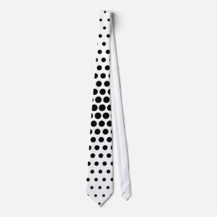 Cravate Points de Techno Noirs Motif Moderne