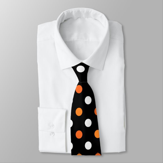 Cravate Points d'Halloween (Attaché)