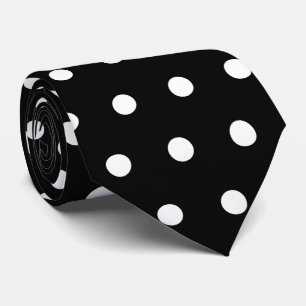Cravate Points noirs et blancs classiques motif sans faill