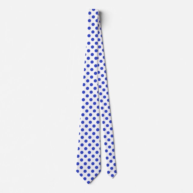 Cravate Pois bleu royal (Devant)