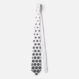 Cravate Pois gris moderne blanc