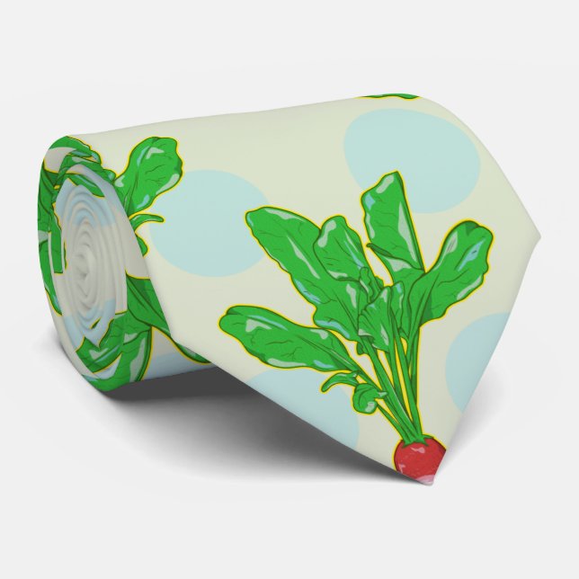 Cravate Pois Motif Radish (Roulé)