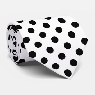 Cravate Pois noirs sur Arrière - plan blanc