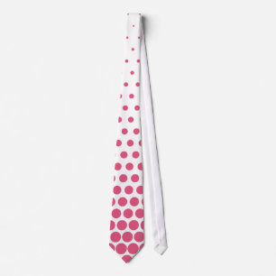 Cravate Pois rose moderne blanc