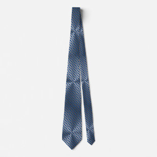 Cravate Pois sur plaque métallique 01x4 Bleu BG