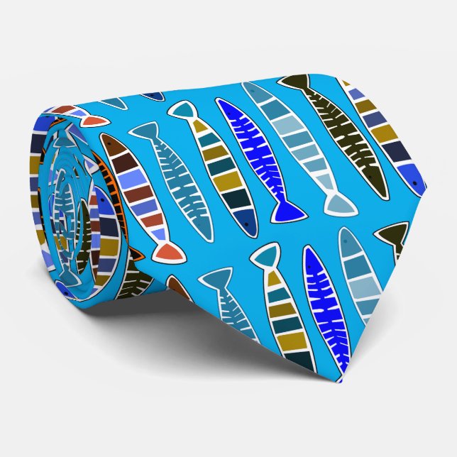 Cravate Poisson rayé multicolore Thunder_Cove (Roulé)