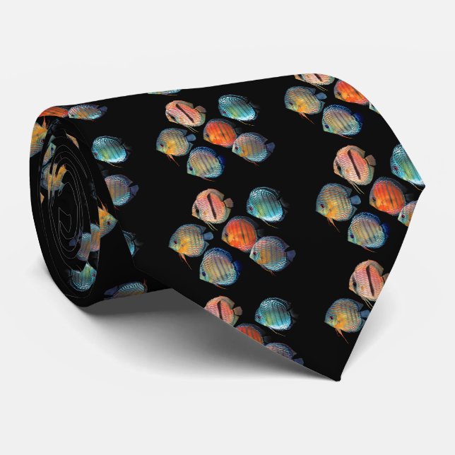 Cravate Poisson sauvage Discus (Roulé)