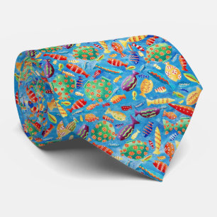 Cravate Poissons Tropicaux