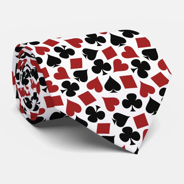 Cravate Poker Jouer carte Motif (Roulé)