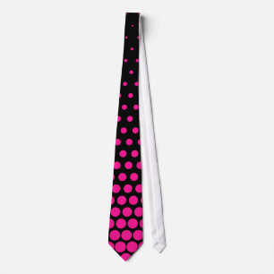 Cravate Polka rose profonde Point Noir moderne