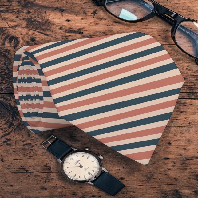 Cravate Polo rayée couleur neutre Boho (Créateur téléchargé)