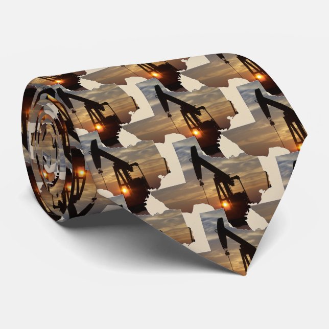 Cravate Pompe à huile Jack du Texas au coucher du soleil (Roulé)