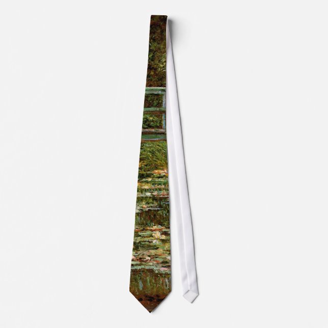 Cravate Pont Japonais de Monet Art Français (Devant)