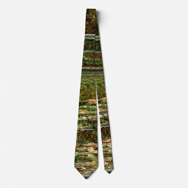 Cravate Pont Japonais de Monet Art Français (Devant)