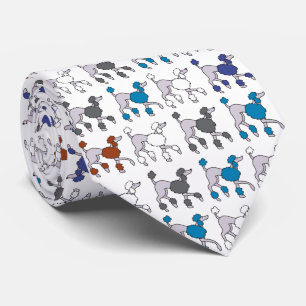 Cravate POODLE Chien Chien Chien Puppy Papa race Multicolo