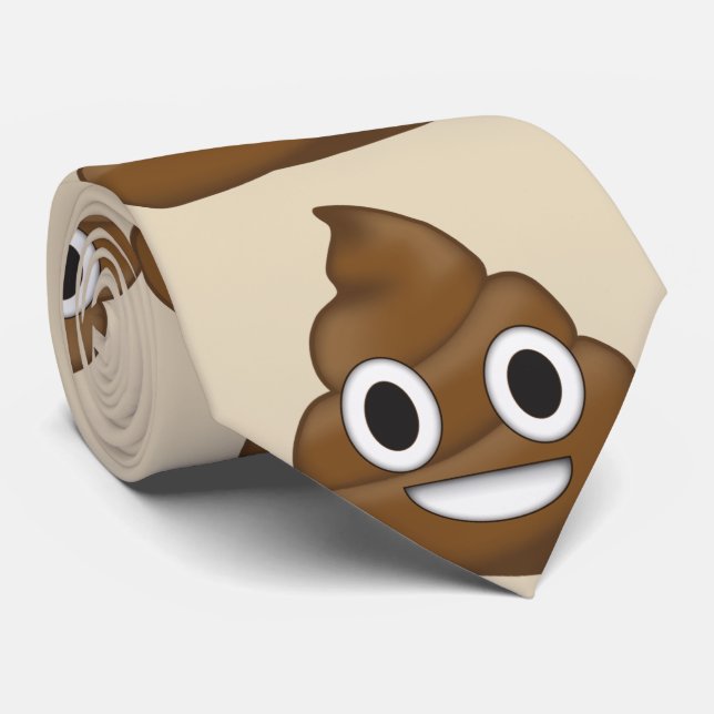 Cravate Poop Emoji (Roulé)