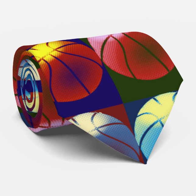 Cravate Pop Art Basket (Roulé)