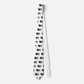 Cravate Pop Art noir et blanc Buffalo Silhouette