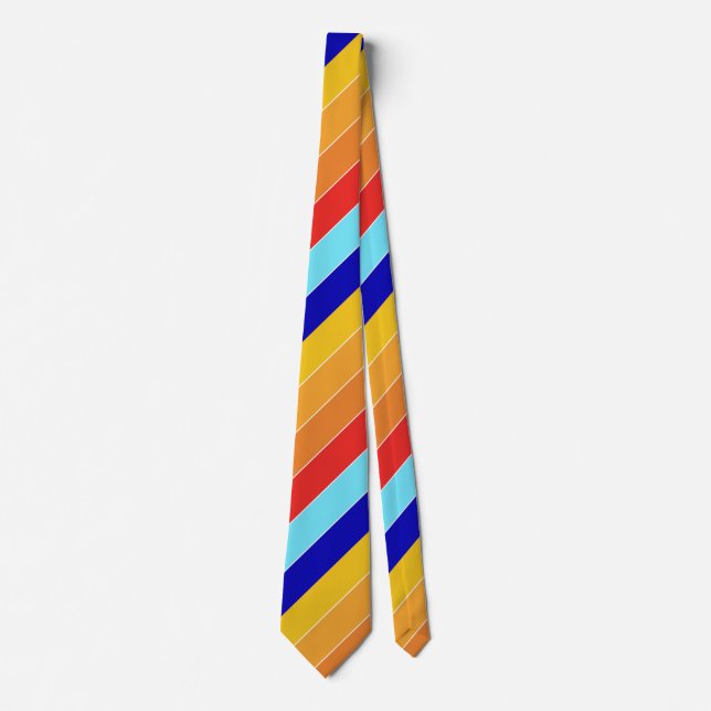 Cravate Pop Art Stripes Bermudes (Devant)