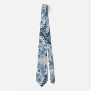 Cravate Porcelaine bleu clair Floral Mariage Groomsmen Cad