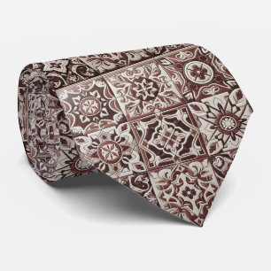 Cravate Porte-épingle de luxe bordeaux marocain pour crava