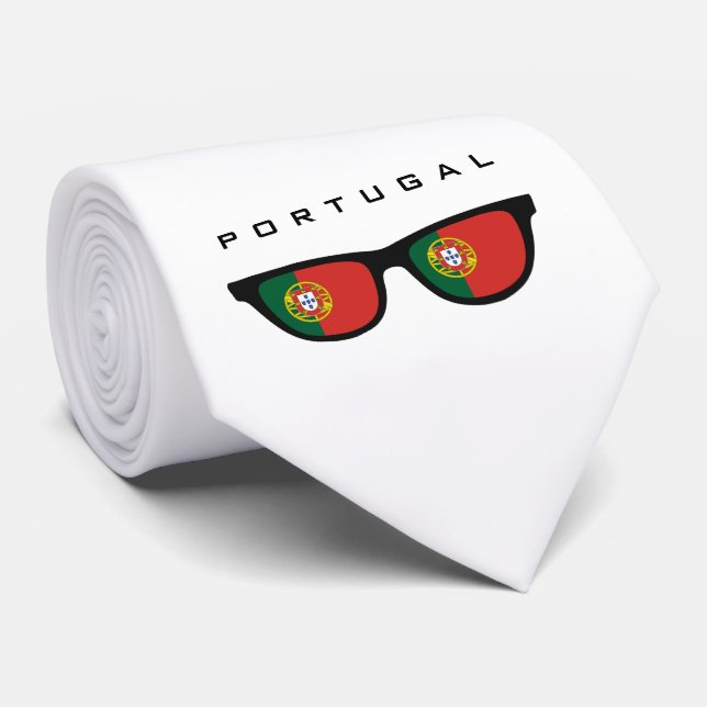 Cravate Portugal Shades custom text & color tie (Roulé)
