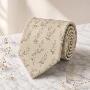 Cravate Poudre de Fleur d'Ivoire Bleu Héritage