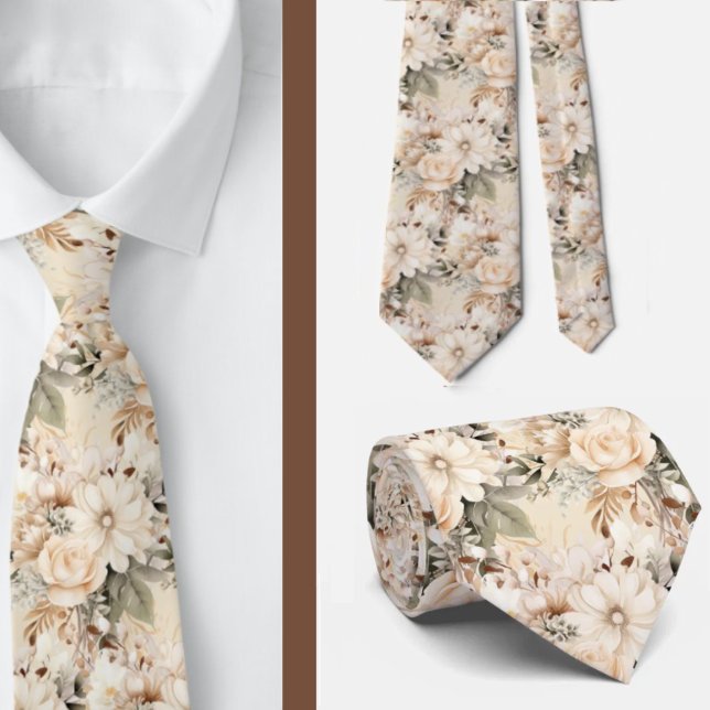 Cravate pour homme | Cravate florale pour mariage  (Créateur téléchargé)