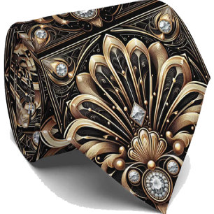 Cravate pour Homme   Cravates Art Déco Faux Diaman