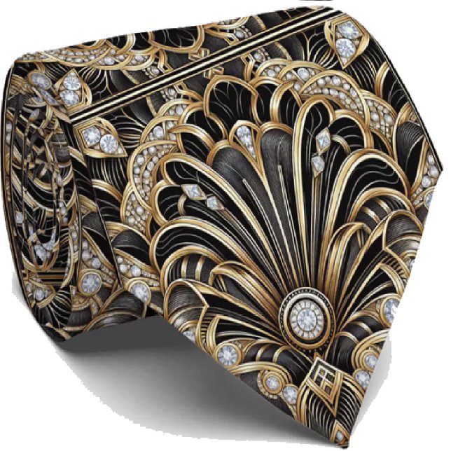 Cravate pour Homme | Cravates Art Déco Faux Diaman (Créateur téléchargé)