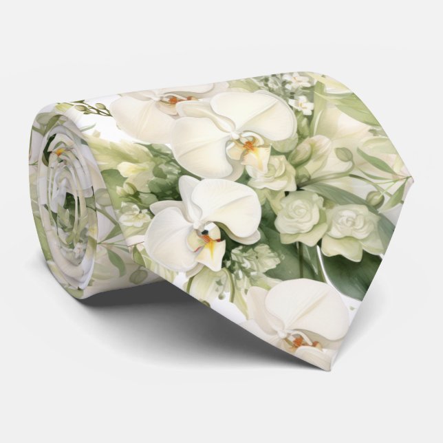 Cravate pour homme | Nœud papillon floral pour mar (Roulé)