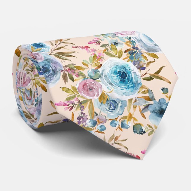 Cravate pour homme | Nœud papillon floral pour mar (Roulé)