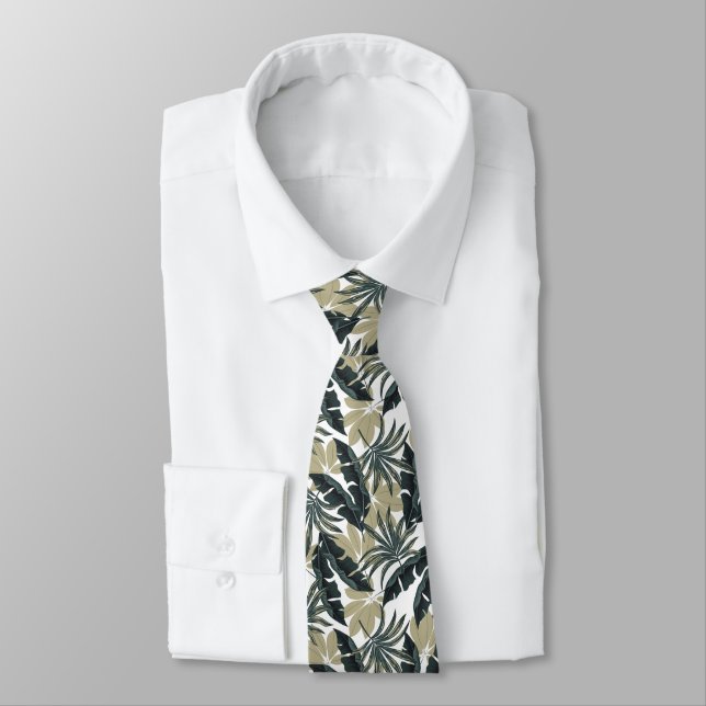 Cravate pour hommes Palmiers tropicaux  (Attaché)