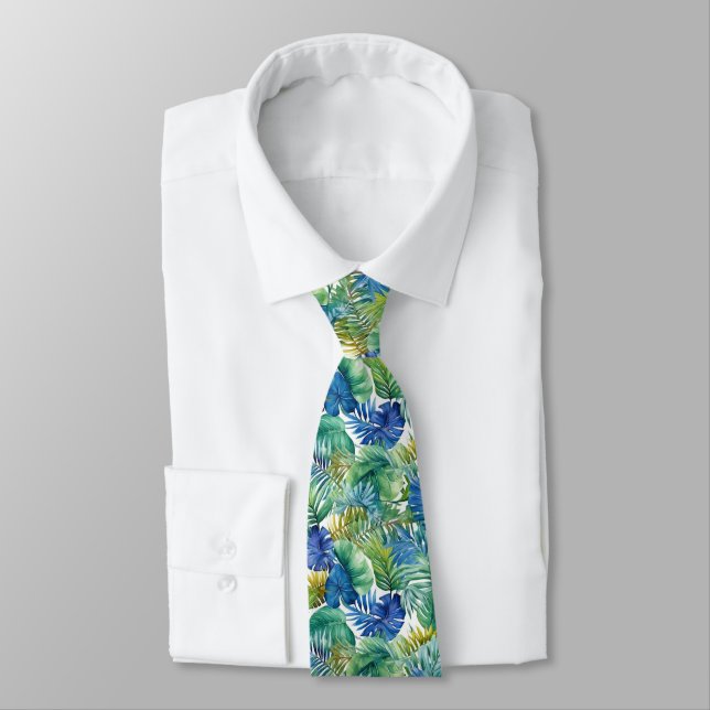 Cravate pour hommes Palmiers Tropicaux (Attaché)