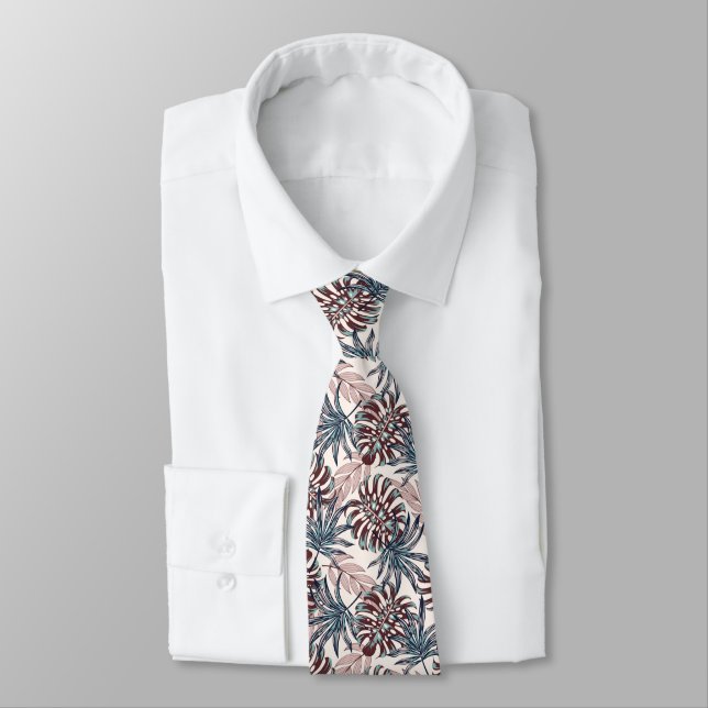 Cravate pour hommes Palmiers Tropicaux (Attaché)