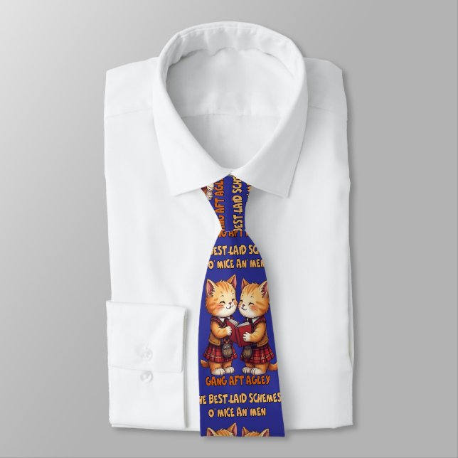 Cravate Pour une souris, chats orange récitant Burns (Attaché)