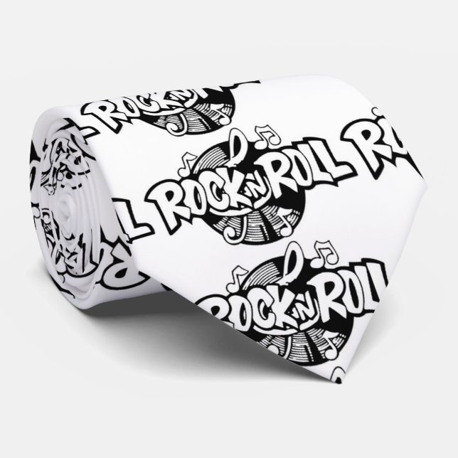 CRAVATE POUR VOTRE HOMME QUI AIME "ROCK AND ROLL" (Roulé)