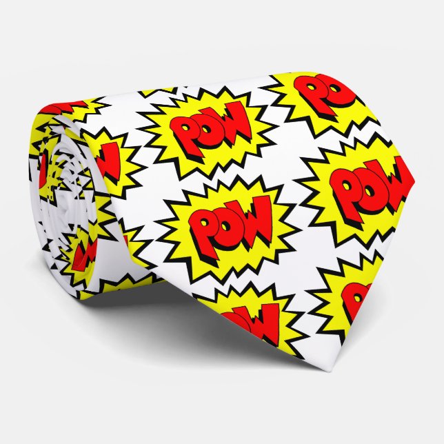 Cravate POW - Bande dessinée Pop Art (Roulé)