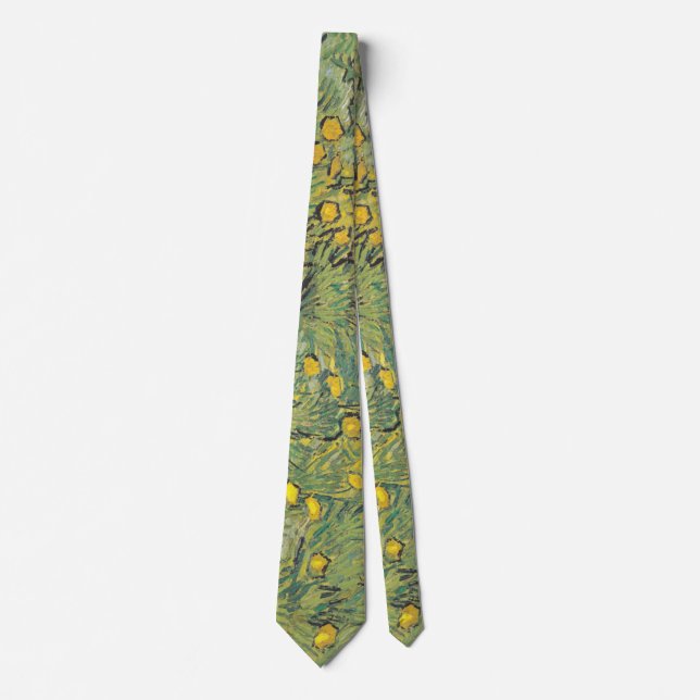 Cravate Prairie jaune de Van Gogh - Art floral classique (Devant)