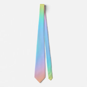 Cravate Pretty Pastel Rainbow Gradient Neck Tie