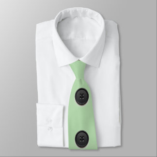 Cravate Printed black button design-pale green
