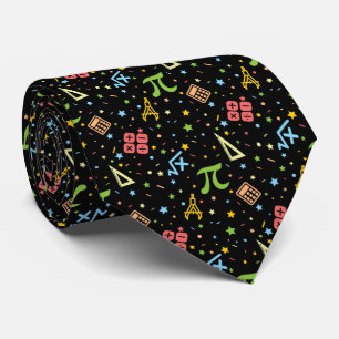 Cravate Professeur de mathématiques - Motif de symboles ma