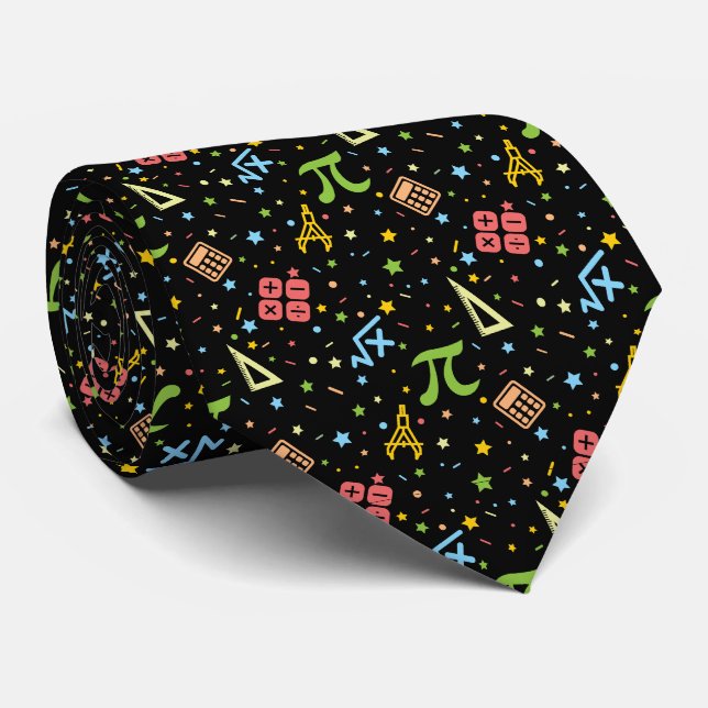 Cravate Professeur de mathématiques - Symboles mathématiqu (Roulé)